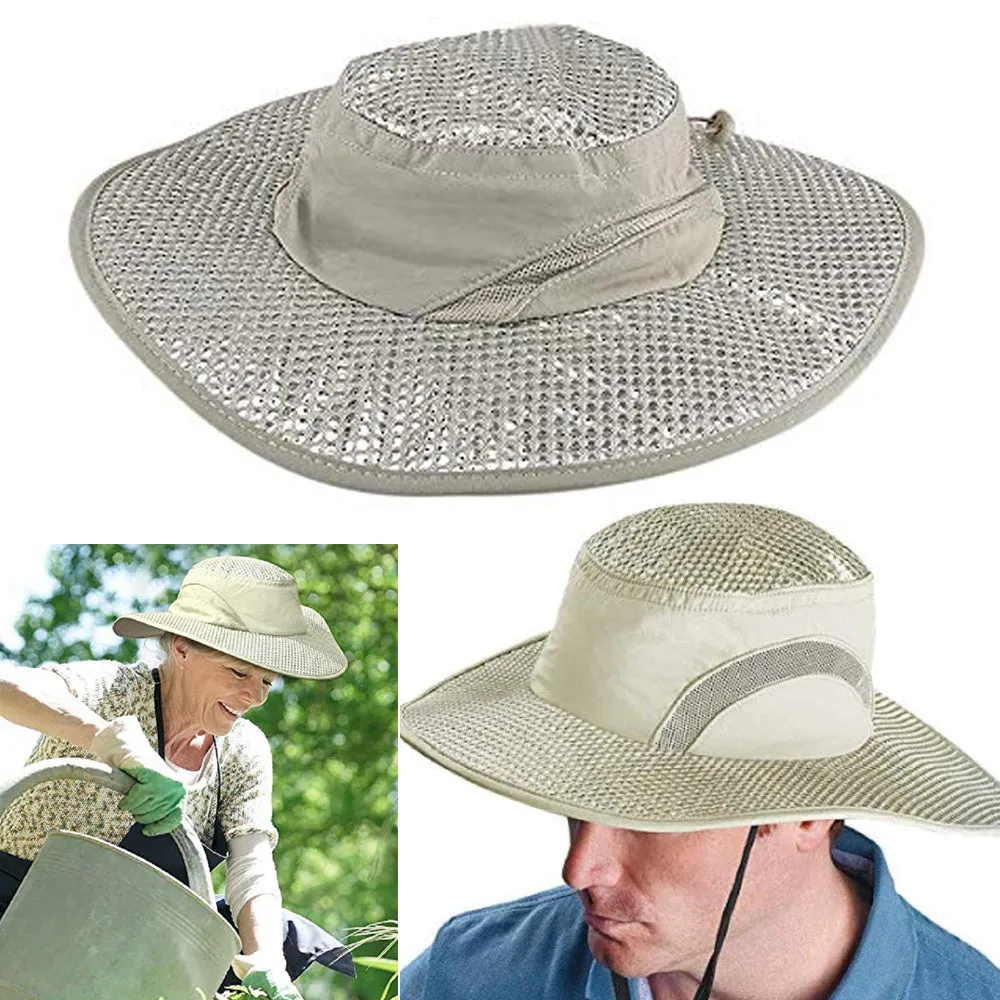 1 Cooling Fisherman Hat with UV Protection Cap Hiking Camping Gardening Beach