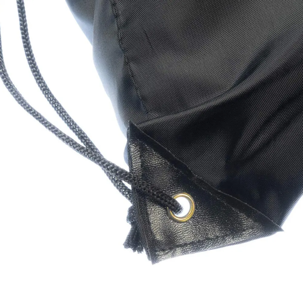 10 Drawstring Bags Cinch Pack Shoes Gym Tote School Sport Travel Light Black