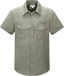 33,000ft Men's Fishing Shirts Lightweight Cool Quick Dry Sun Protection UV Short Sleeve Shirt for Casual Hiking Safari Travel