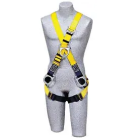 3M DBI-SALA Universal Delta Construction/Cross Over Style Harness With Stand Up Rear D-Ring, Front D-Ring, Tongue Buckle Leg Strap, Parachute Buckles On Lower Shoulder Strap And Loops For Belt