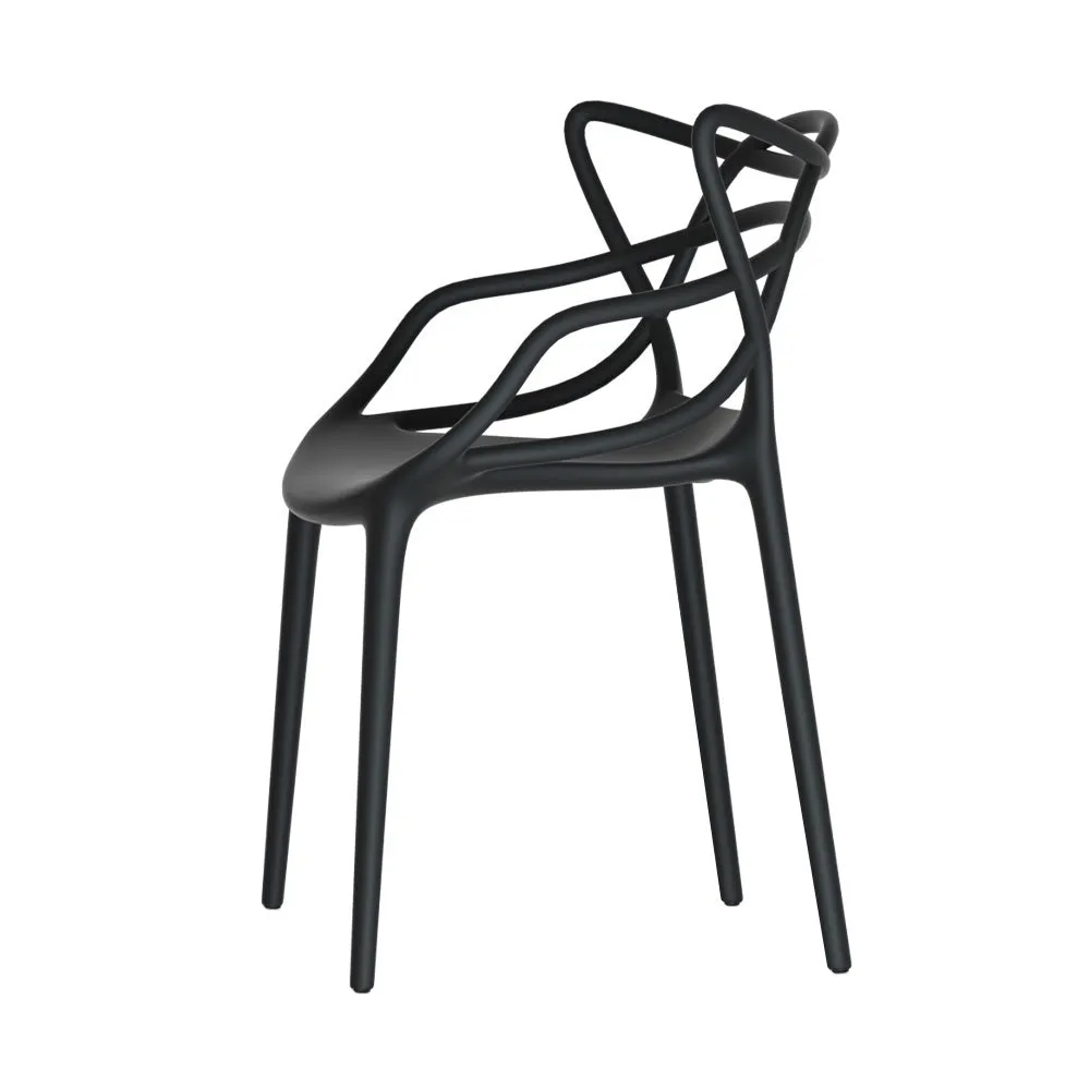4PC Outdoor Dining Chairs | PP Portable Stackable Chair | Patio Furniture
