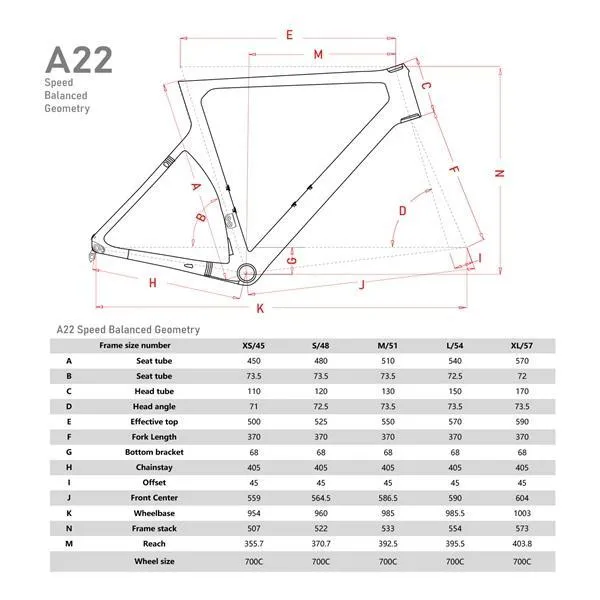 AERO Disc Road Frame A22 With Handlebar