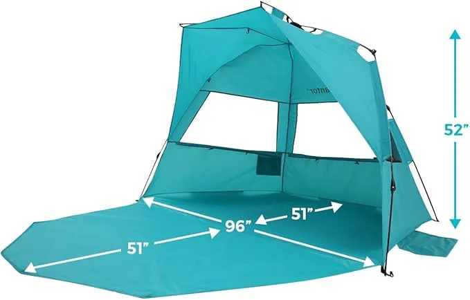 Alvantor Beach Tent Super Bluecoast Beach Umbrella Outdoor Sun Shelter Cabana Automatic Pop Up UPF 50  Sun Shade Portable Camping Hiking Canopy Easy Setup Windproof Patent Pending