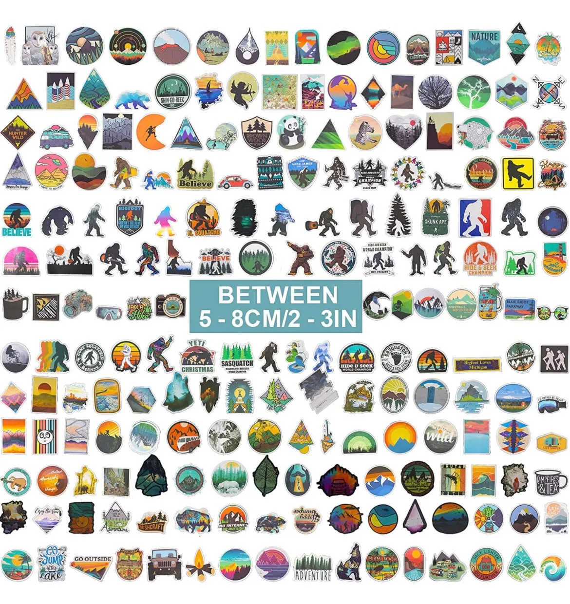 Assorted Waterproof outdoor/nature Stickers