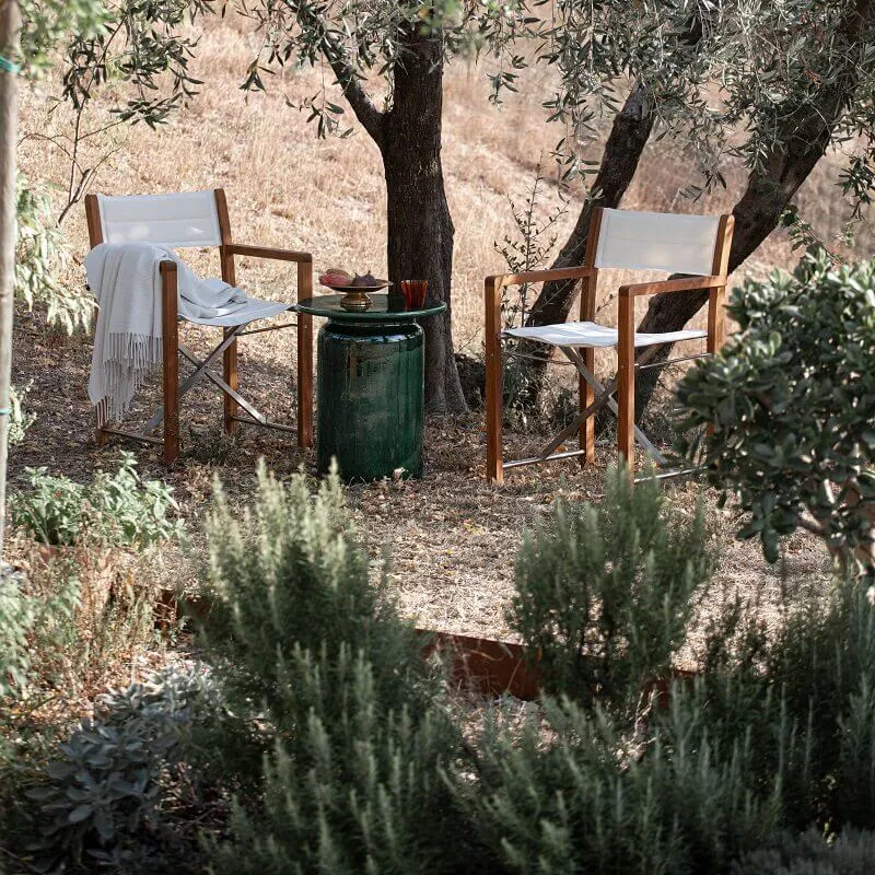 atmosphera dakota wooden garden director's chair