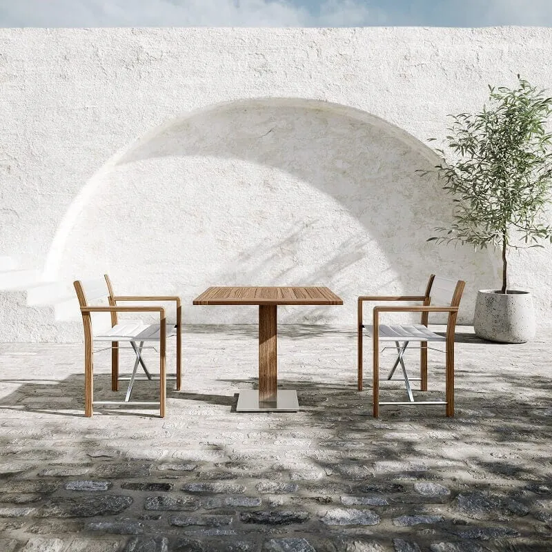 atmosphera dakota wooden garden director's chair