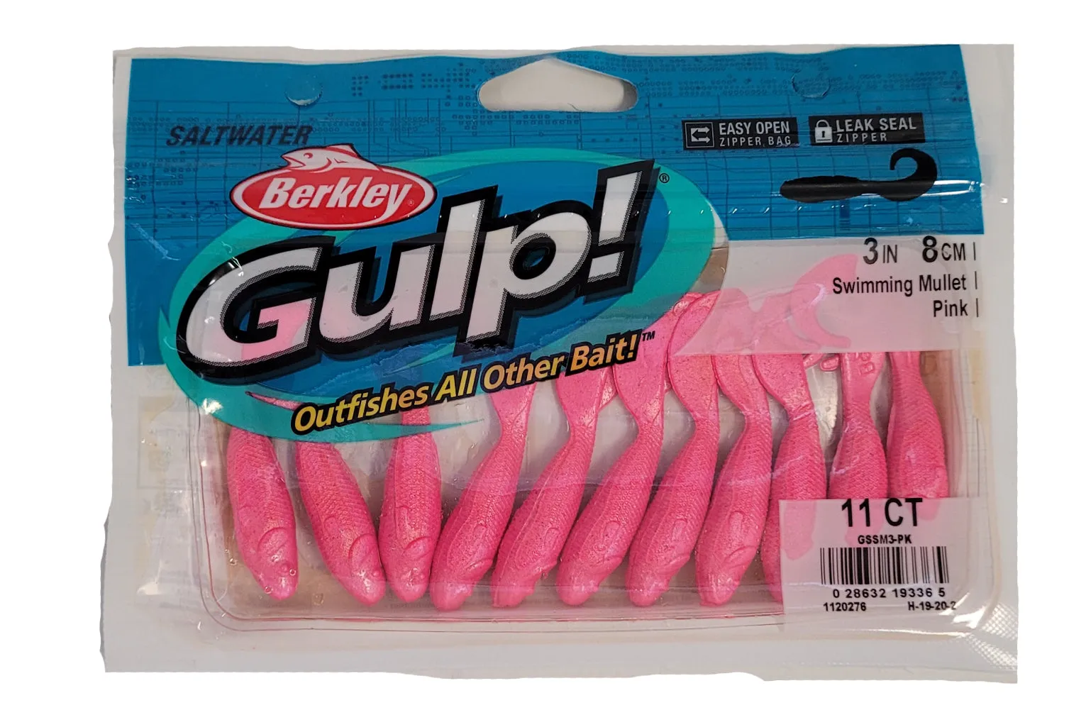 Berkley Gulp! Swimming Mullet Pink 3"