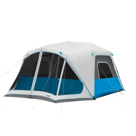CORE EQUIPMENT 10 Person Lighted Instant Tent - Grey/Blue