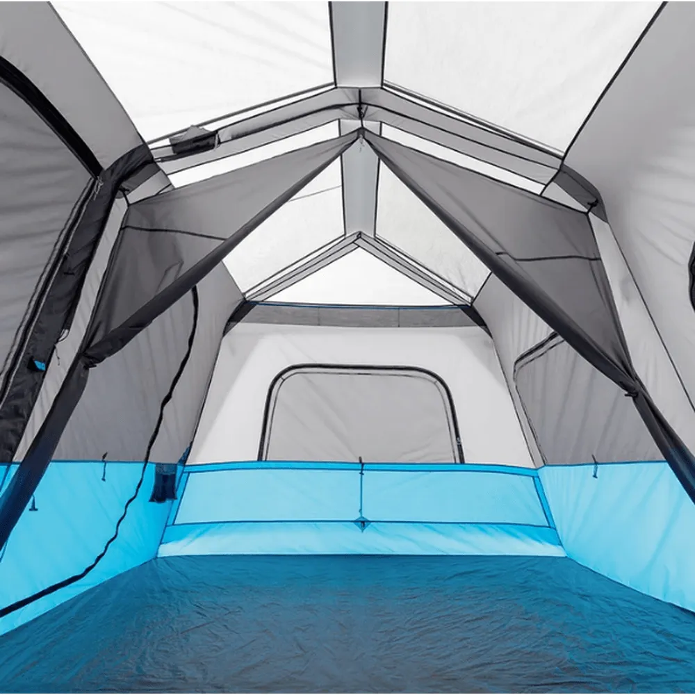 CORE EQUIPMENT 10 Person Lighted Instant Tent - Grey/Blue