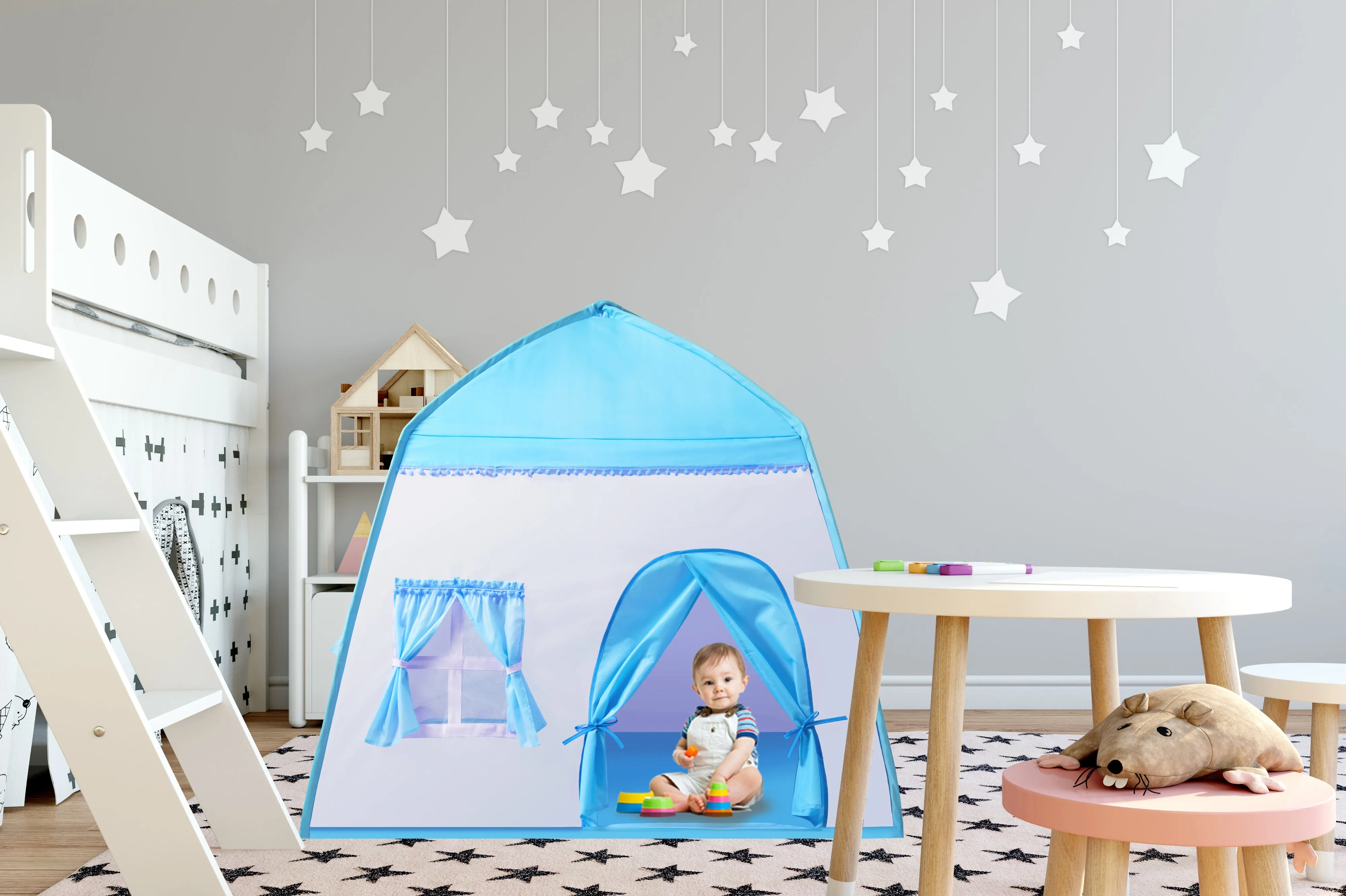 Extra Large Kids Play Tent Children Playhouse, 55" x 41" x 49"