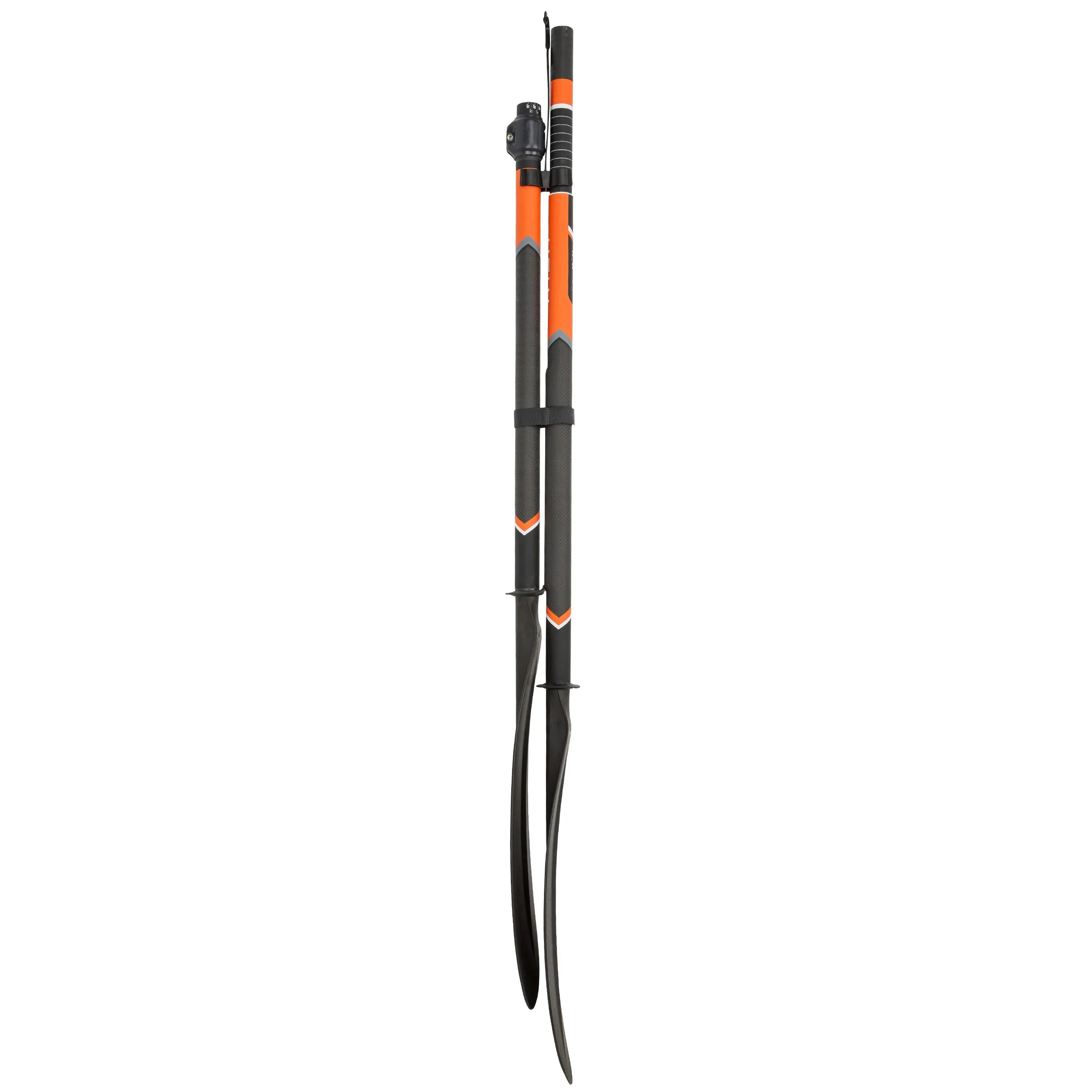 Kayak paddle Carbon X500 dismountable adjustable 2-piece 210–220 cm ITIWIT black/neon orange