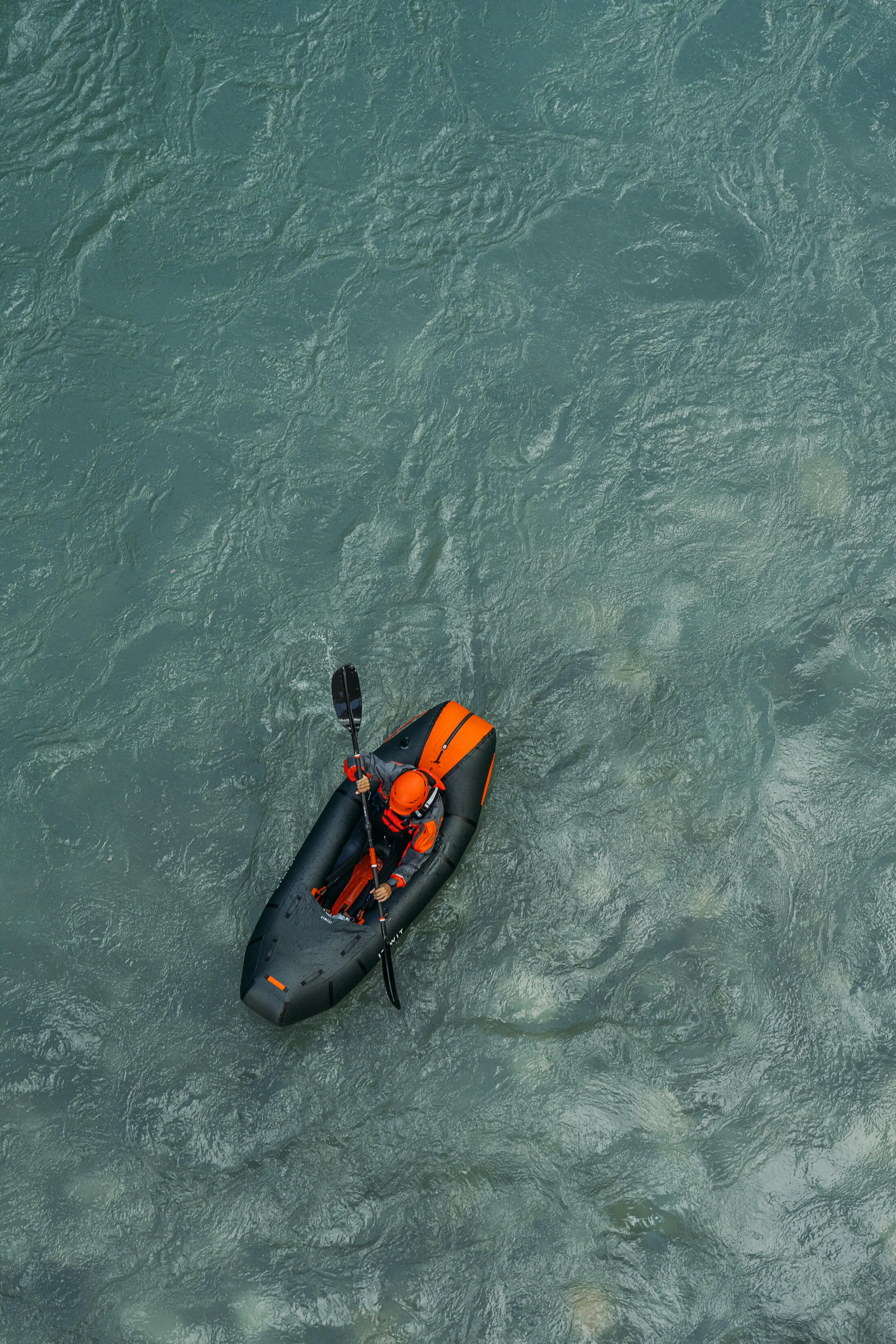 Kayak paddle Carbon X500 dismountable adjustable 2-piece 210–220 cm ITIWIT black/neon orange