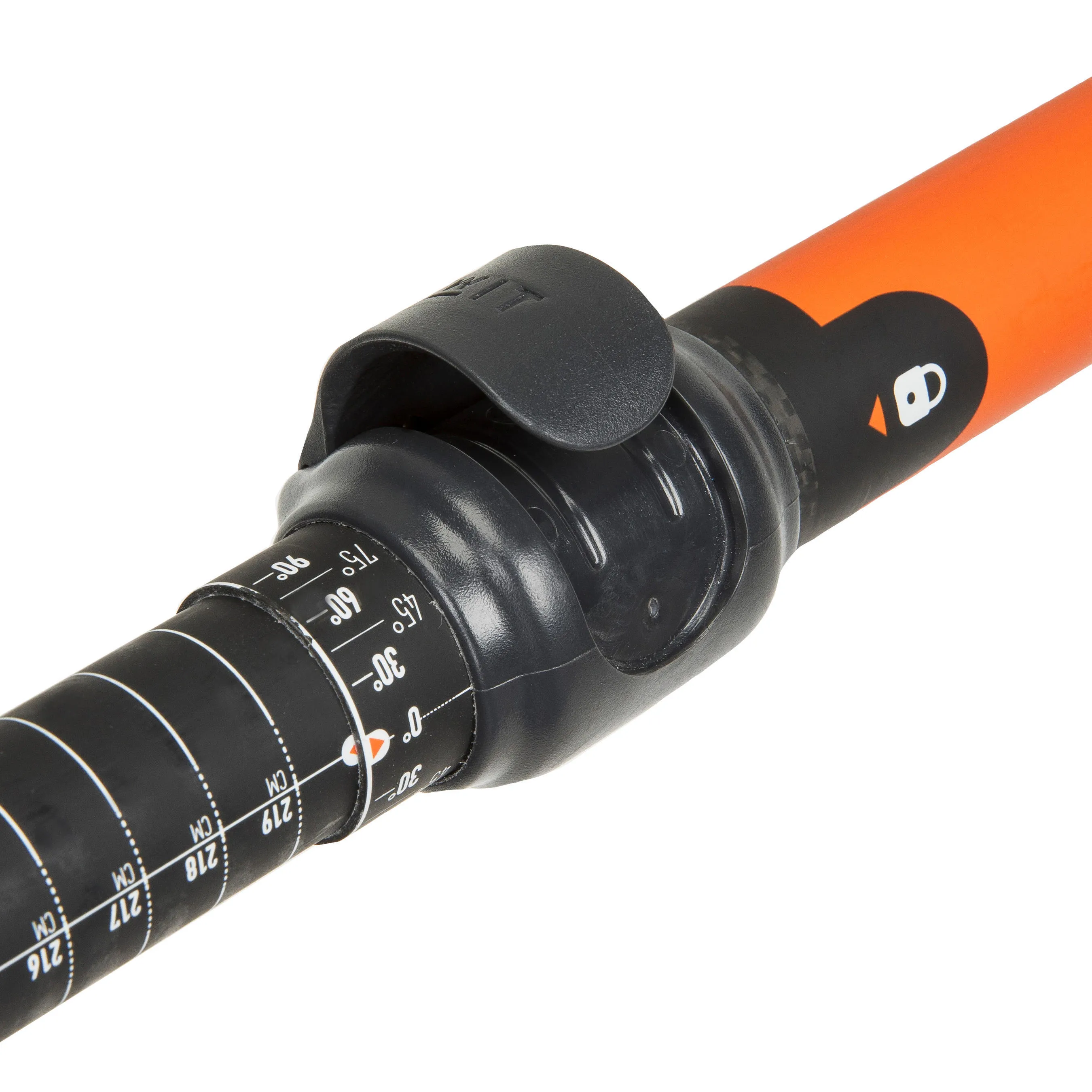 Kayak paddle Carbon X500 dismountable adjustable 2-piece 210–220 cm ITIWIT black/neon orange
