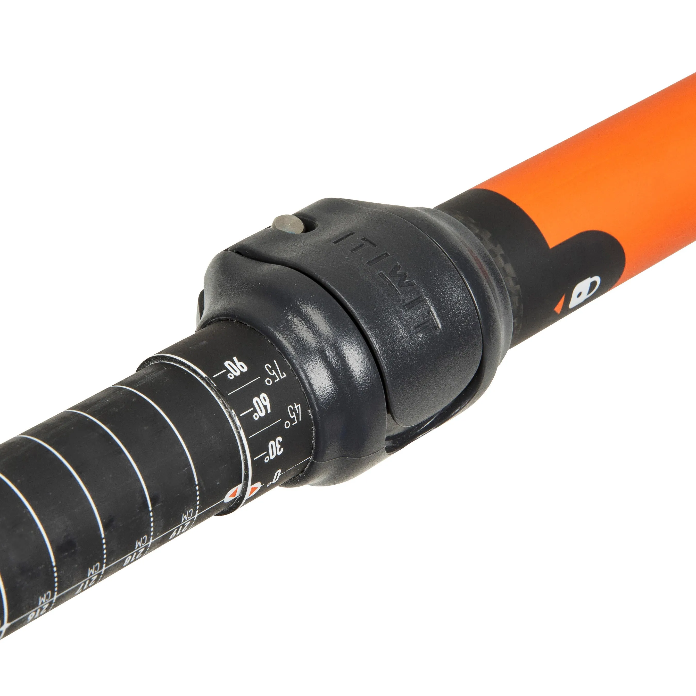 Kayak paddle Carbon X500 dismountable adjustable 2-piece 210–220 cm ITIWIT black/neon orange