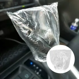 None/Brand 500PCS Disposable Gear Shift Cover Plastic Transparent Car Gear Shift Protective Covers with Elastic Trims for Car Gear Shift Protection