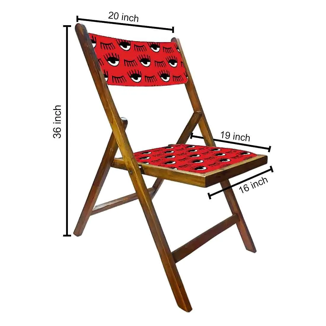 Nutcase Folding Wooden Balcony Chair  -  Black Eyes
