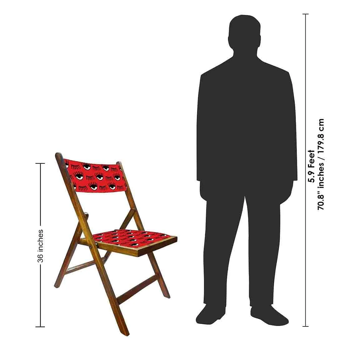 Nutcase Folding Wooden Balcony Chair  -  Black Eyes