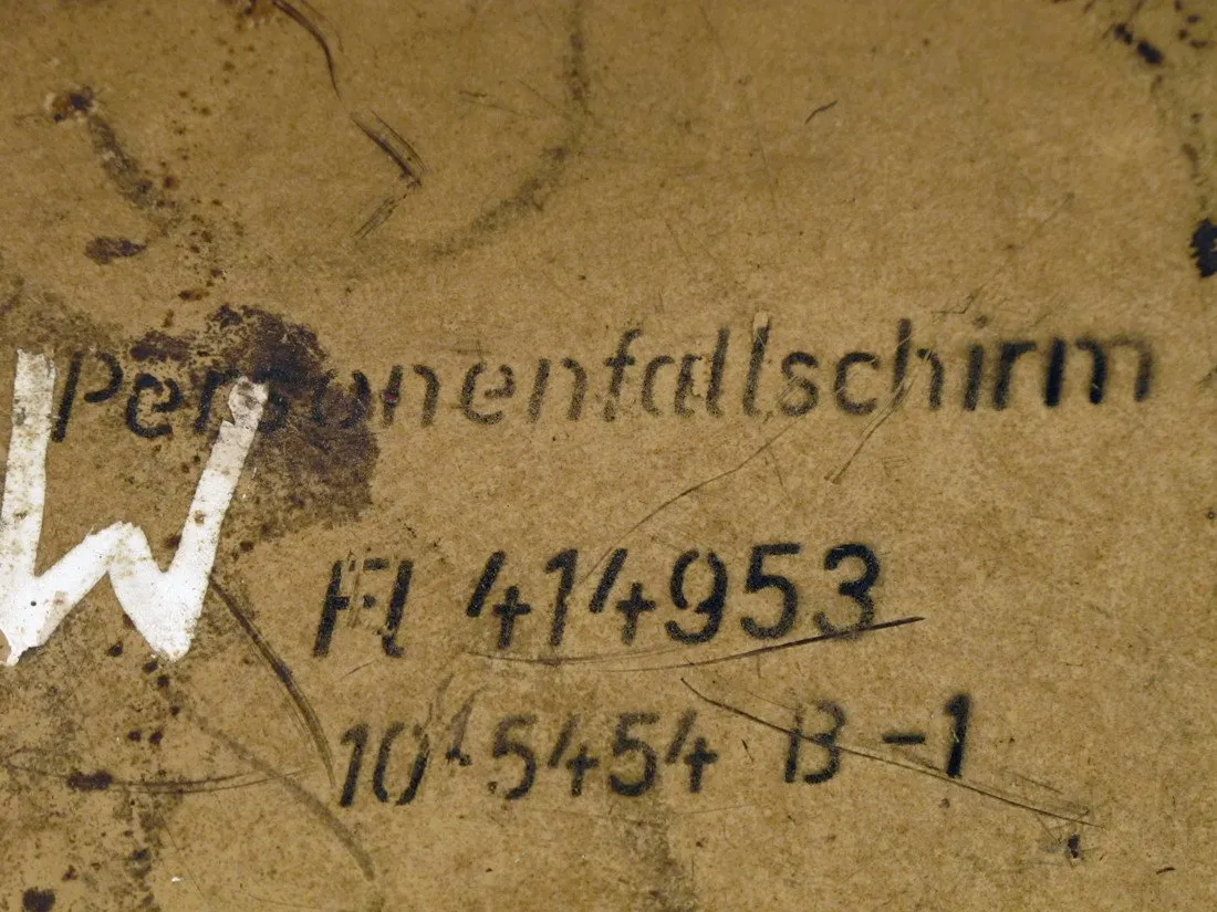 Original German WWII Fallschirmjager Parachute in Transit Can- Unissued
