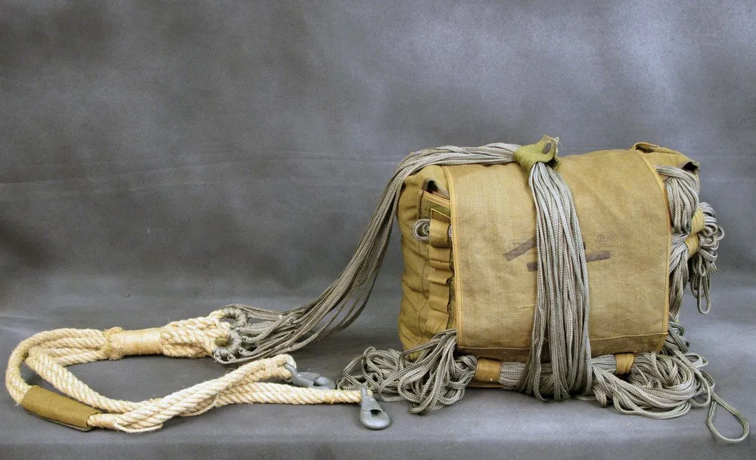 Original German WWII Fallschirmjager Parachute in Transit Can- Unissued
