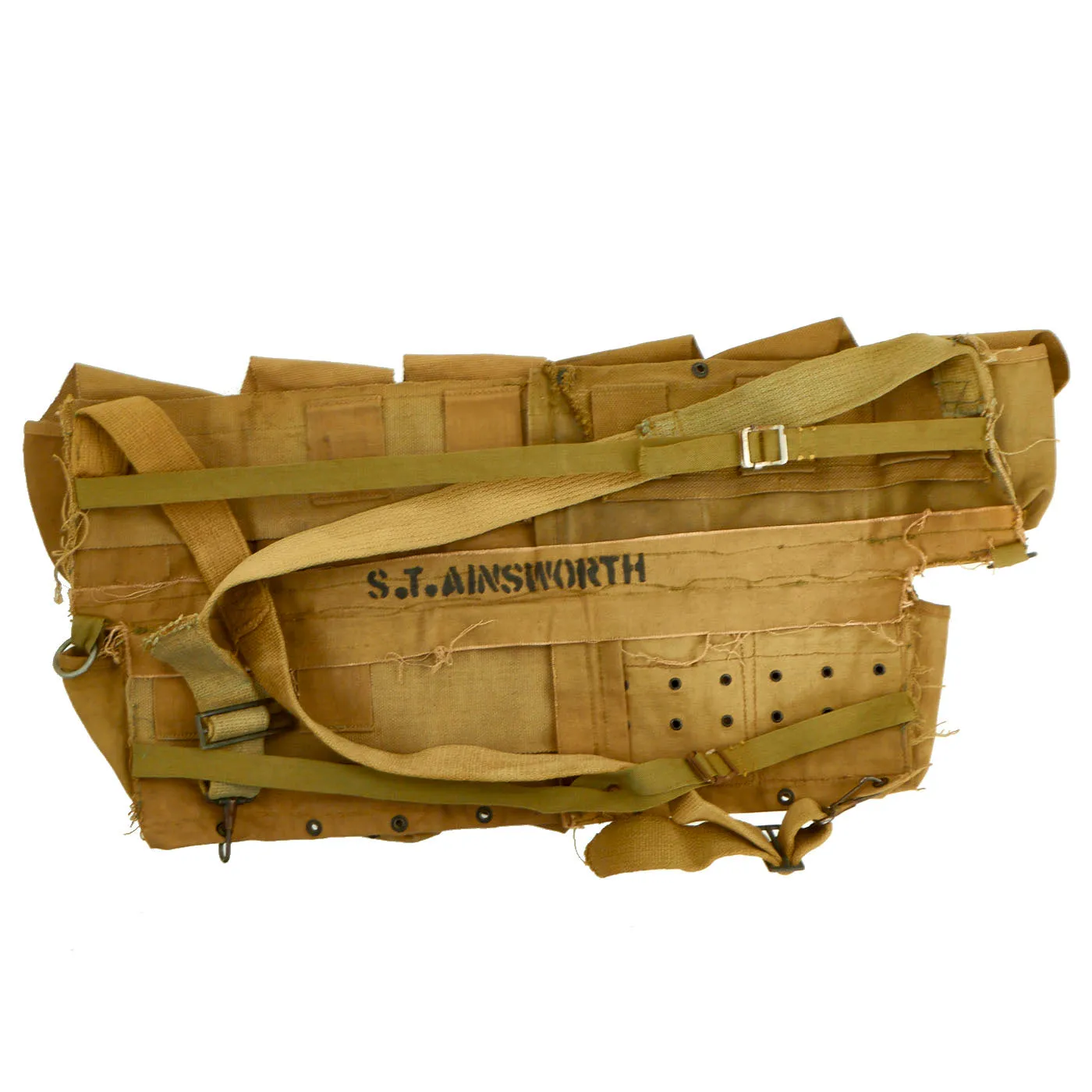 Original U.S. WWII Paratrooper Rigger Modified Field Equipment Lot - 7 Items