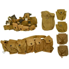 Original U.S. WWII Paratrooper Rigger Modified Field Equipment Lot - 7 Items