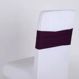 Plum Spandex Chair Sashes