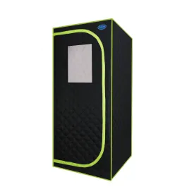 Portable Plus Type Full Size Far Infrared Sauna tent Spa, Detox ,Therapy and Relaxation at home.Larger Space,Stainless Steel Pipes Connector Easy to Install