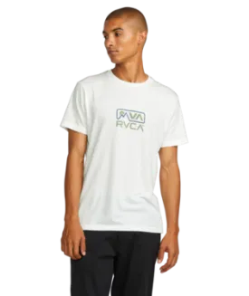 RVCA Mens Antique White Mountain RVCA SS Tshirt