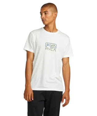 RVCA Mens Antique White Mountain RVCA SS Tshirt