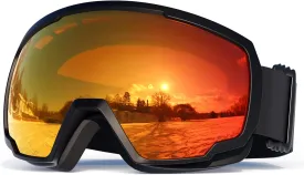 Ski Goggles Snowboard Snowmobile Men Women Youth Anti Fog Over Glasses