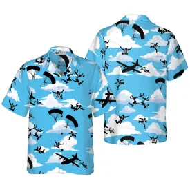 Skydiving Pattern Hawaiian Shirt