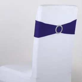 Spandex Chair Sash with Buckle - Purple 5 pieces