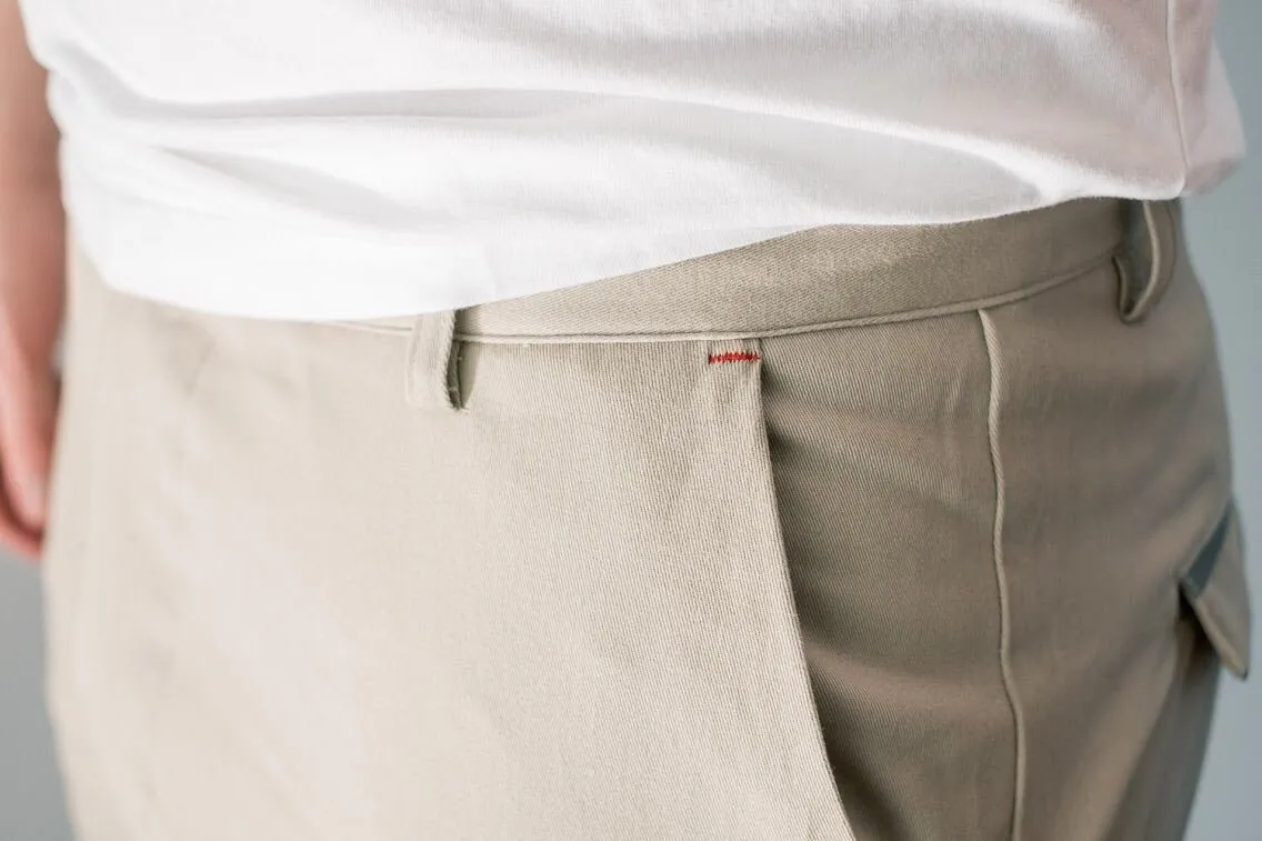 Strandvgen Men's Khaki Cycling Chino Shorts