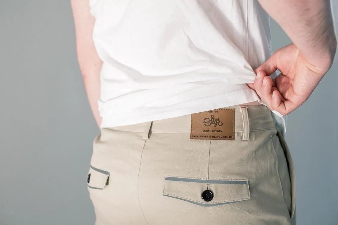 Strandvgen Men's Khaki Cycling Chino Shorts