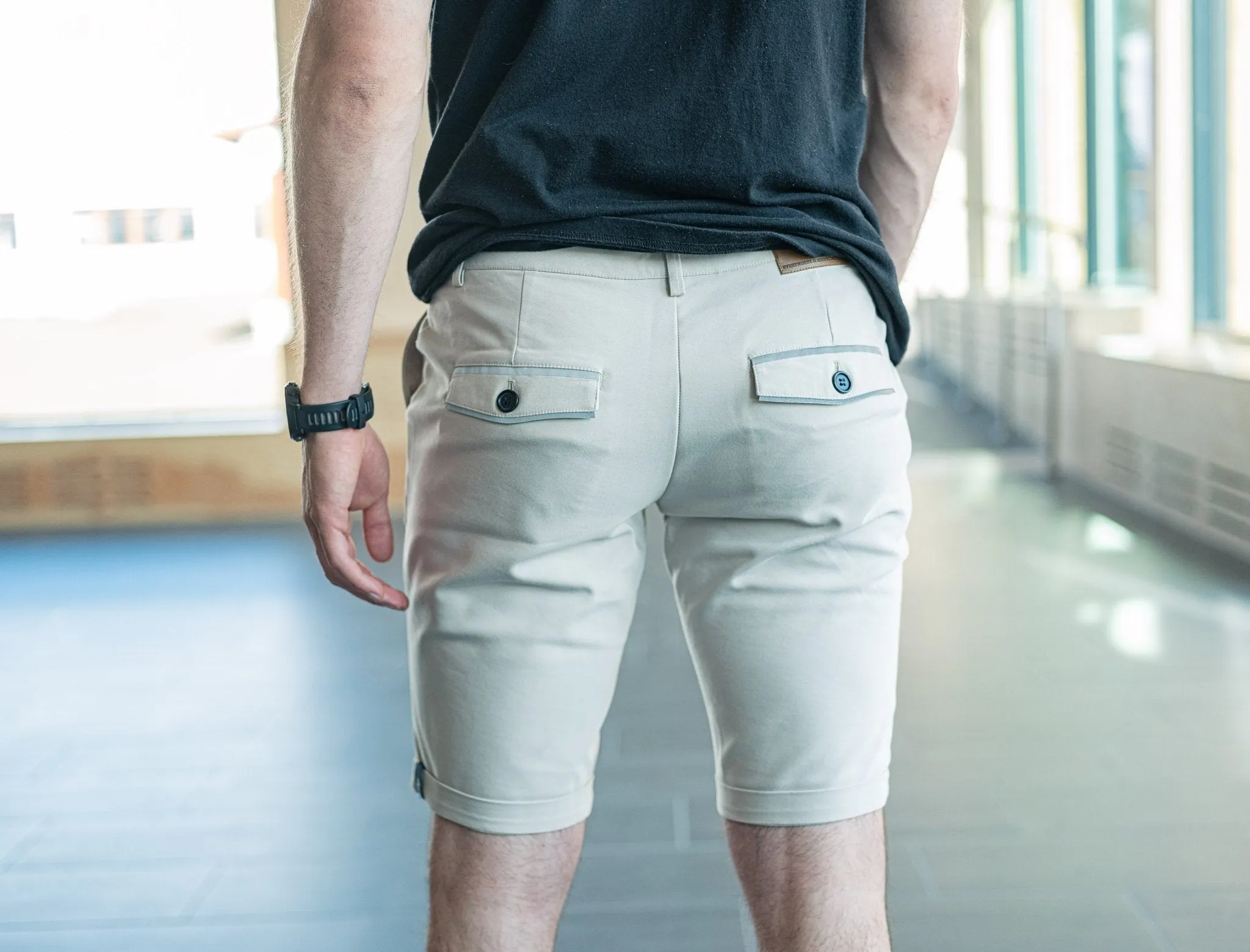 Strandvgen Men's Khaki Cycling Chino Shorts
