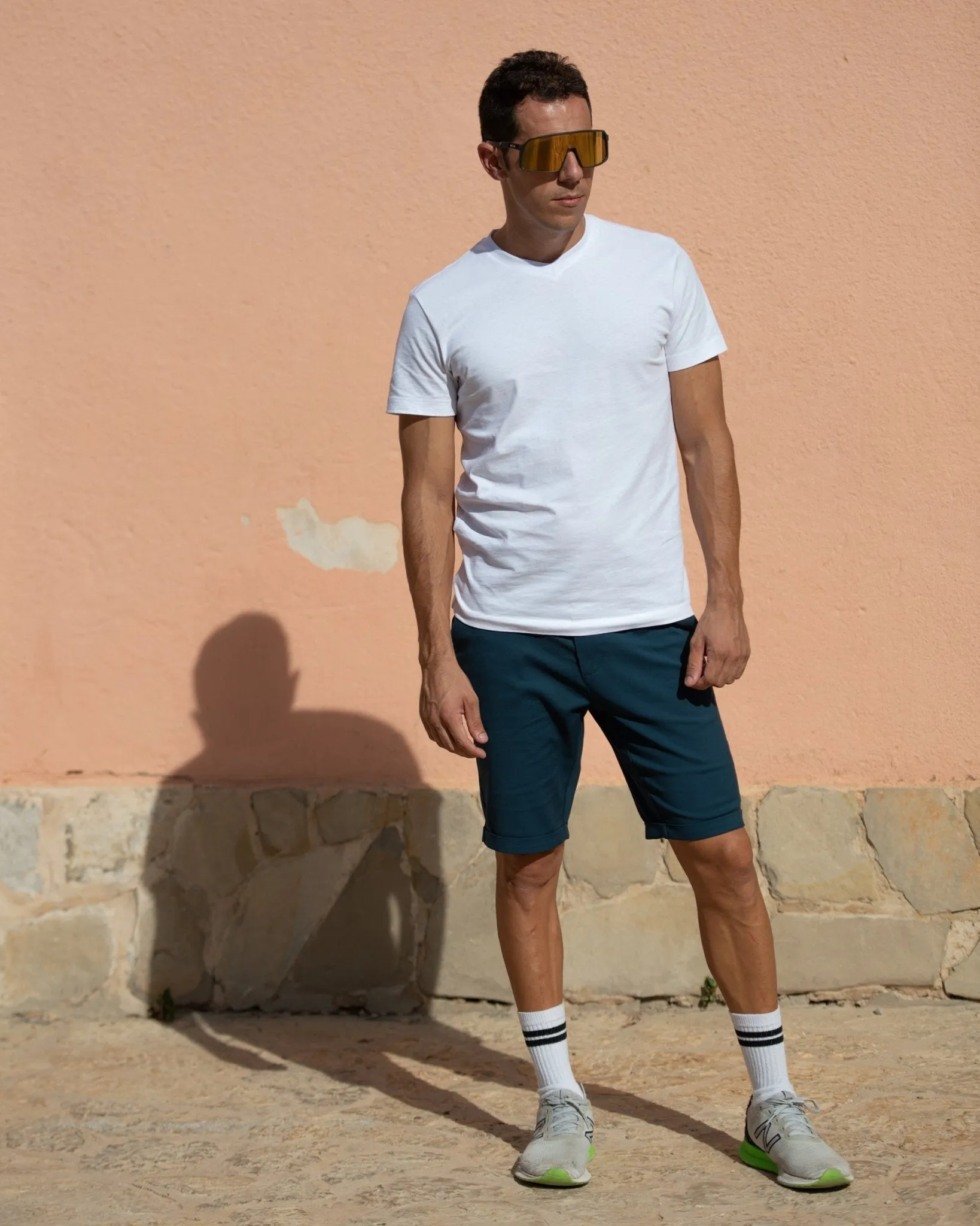Strandvgen Men's Petrol Blue Cycling Chino Shorts