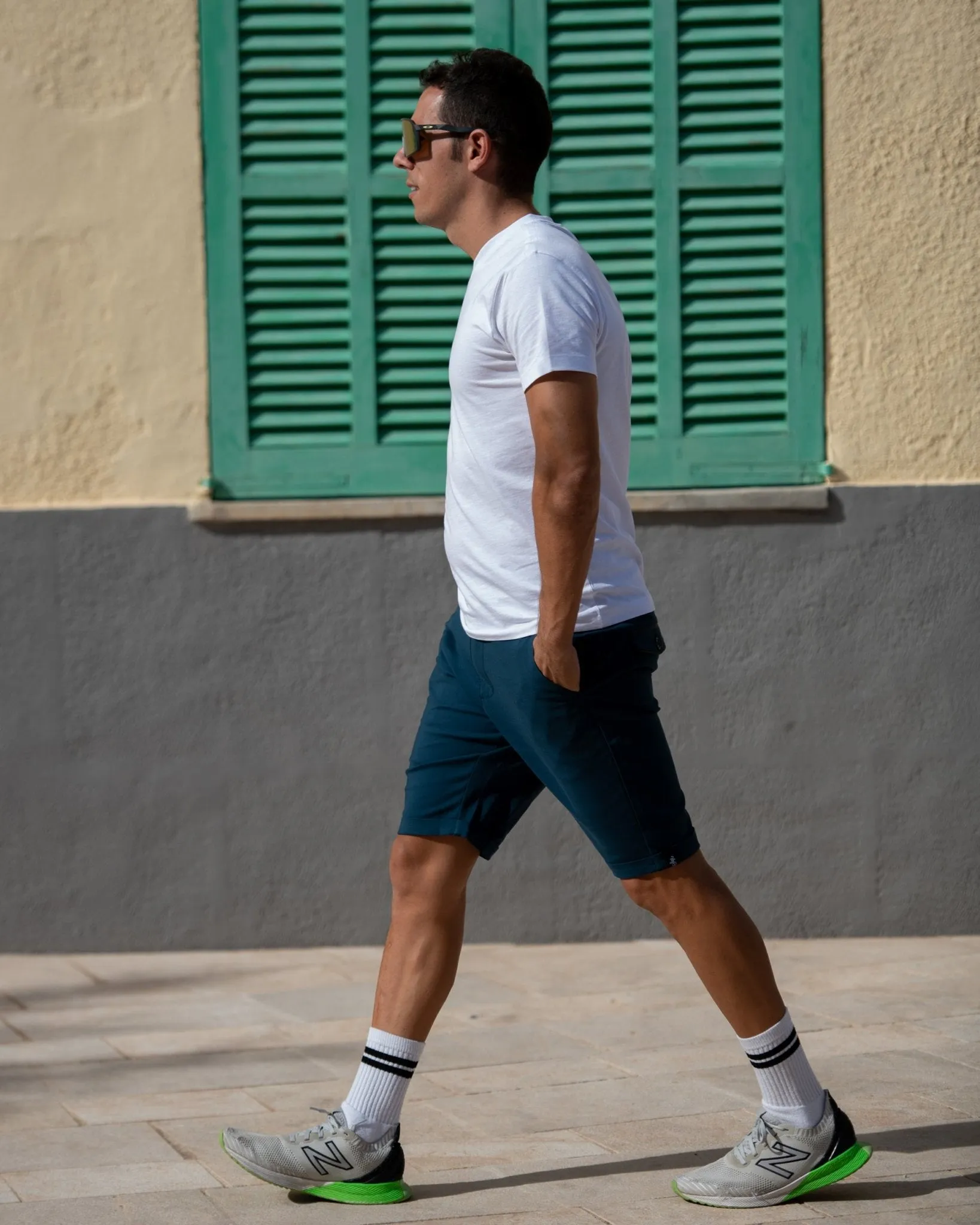 Strandvgen Men's Petrol Blue Cycling Chino Shorts