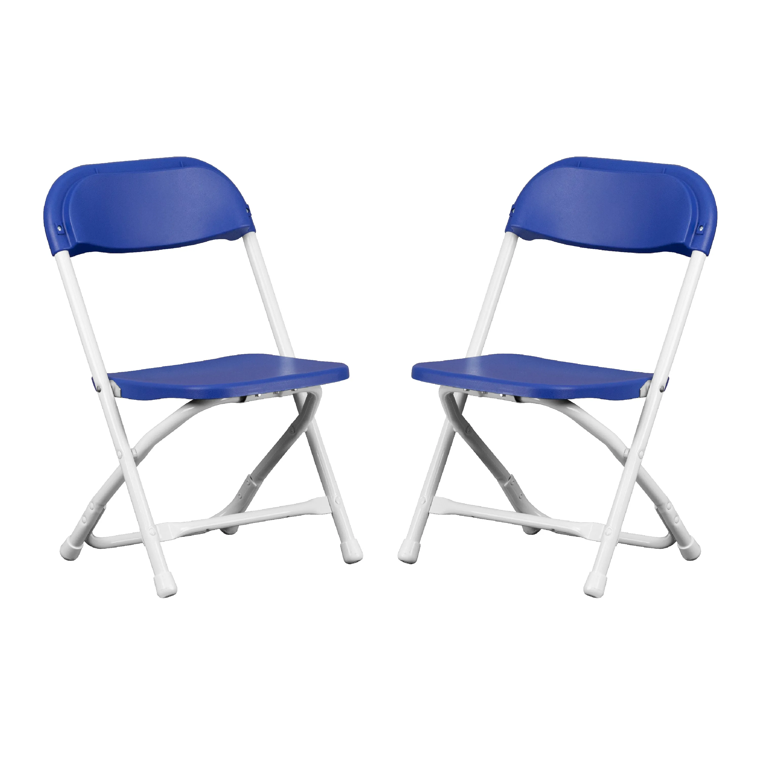 Timmy 2 Pack Kids Blue Plastic Folding Chair