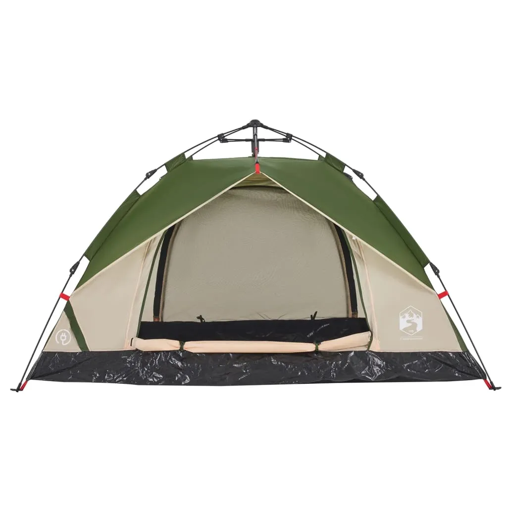 vidaXL Camping Tent Dome 2-Person Green Quick Release